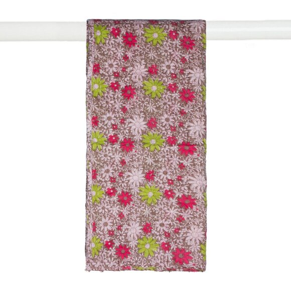 Taj Hotel Home Decor Kantha Cotton Scarve | 1-Piece | Multicolor | 18"x72" - Picture 2 of 2